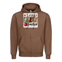 Chestnut very merry teacher christmas coaster Zipper Hoodie - Jasminsmagicworld