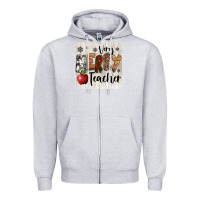 Heather Grey very merry teacher christmas coaster Zipper Hoodie - Jasminsmagicworld