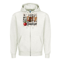 Very Merry Teacher Christmas Coaster Zipper Hoodie | Teevron