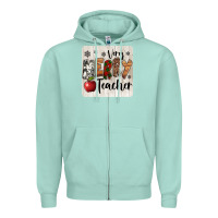 Seafoam very merry teacher christmas coaster Zipper Hoodie - Jasminsmagicworld