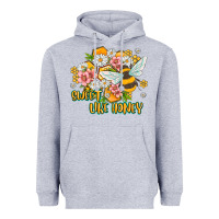 Heather Grey like honey Heavyweight Hoodie - MaliasSmallBusiness