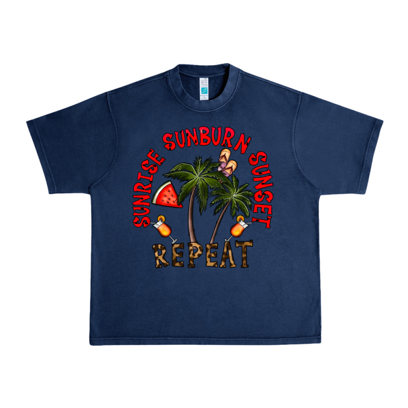 Sunrise Sunburn Sunnset Repeat Urban Heavy Tee by CowhideDigitalArt | Teevron