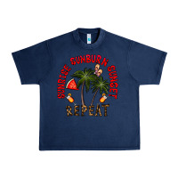 Navy sunrise sunburn sunnset repeat Urban Heavy Tee - CowhideDigitalArt
