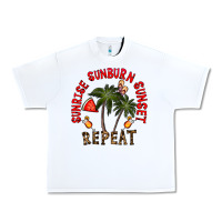 White sunrise sunburn sunnset repeat Urban Heavy Tee - CowhideDigitalArt