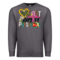 Charcoal Heather my first day of preschool Premium Sweatshirt - NancyCooperArtShop