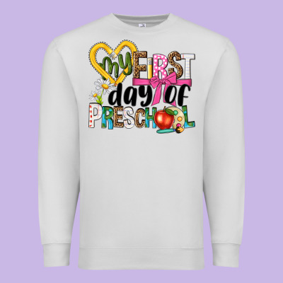 My First Day Of Preschool Premium Sweatshirt Designed By Nancycooperartshop