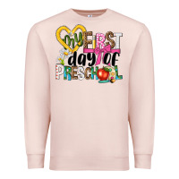 Pale Pink my first day of preschool Premium Sweatshirt - NancyCooperArtShop