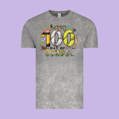 Happy 100 Day Of School Vintage Tee Designed By Racoondesign