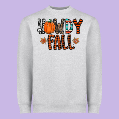 Howdy Fall Heavyweight Sweatshirt Designed By Cowhidedigitalart