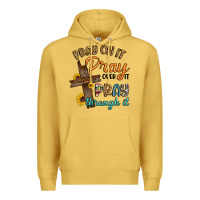 Antique Gold pray on it pray over it pray through it Premium Hoodie - Artiststas
