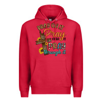 Cardinal pray on it pray over it pray through it Premium Hoodie - Artiststas