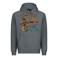 Rock pray on it pray over it pray through it Premium Hoodie - Artiststas