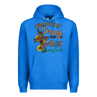 True Royal pray on it pray over it pray through it Premium Hoodie - Artiststas