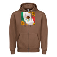 Chestnut mexican flag sunflowers and leopard coaster Zipper Hoodie - Jasminsmagicworld