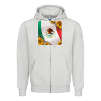 Dove Grey mexican flag sunflowers and leopard coaster Zipper Hoodie - Jasminsmagicworld