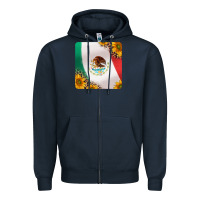 Navy mexican flag sunflowers and leopard coaster Zipper Hoodie - Jasminsmagicworld