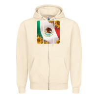 Sandshell mexican flag sunflowers and leopard coaster Zipper Hoodie - Jasminsmagicworld