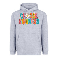 Heather Grey choose kindness Heavyweight Hoodie - NancyCooperArtShop