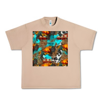 Burro western sunset bison and sunflowers seamless pattern Urban Heavy Tee - HRA Design Shop