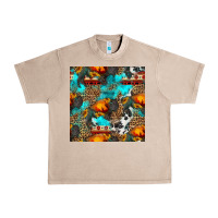 French Oak western sunset bison and sunflowers seamless pattern Urban Heavy Tee - HRA Design Shop