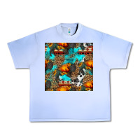 Grape Ice western sunset bison and sunflowers seamless pattern Urban Heavy Tee - HRA Design Shop