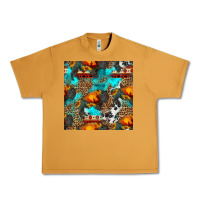 Peanut Butter western sunset bison and sunflowers seamless pattern Urban Heavy Tee - HRA Design Shop