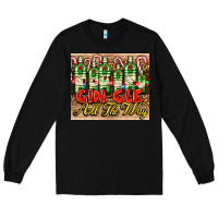 Black GIN GLE Christmas gin bottles Long Sleeve Tee - AdoDesignShop