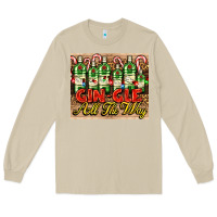 Mushroom GIN GLE Christmas gin bottles Long Sleeve Tee - AdoDesignShop