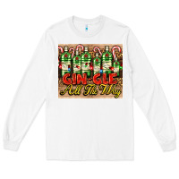 White GIN GLE Christmas gin bottles Long Sleeve Tee - AdoDesignShop