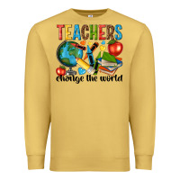 Antique Gold teachers change the world Premium Sweatshirt - NancyCooperArtShop
