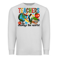 Dove Grey teachers change the world Premium Sweatshirt - NancyCooperArtShop