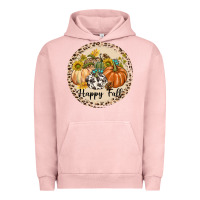 Pigment Salmon Happy Fall Urban Hoodie - texasbilliewilder