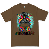 Cacao tie dye momlife messy bun Premium Tee - BarkalooDesign