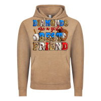 Vintage Coffee diamonds are a girl's best friend baseball Vintage Hoodie - Zillion Design Studio