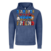 Vintage Denim diamonds are a girl's best friend baseball Vintage Hoodie - Zillion Design Studio