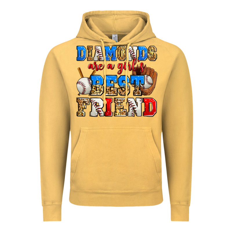 Diamonds Are A Girl's Best Friend Baseball Vintage Hoodie by Zillion Design Studio | Teevron