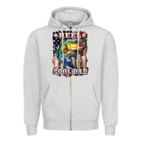 Dove Grey Reel Cool Dad Bass Zipper Hoodie - LillyAllenDesigns