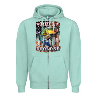 Seafoam Reel Cool Dad Bass Zipper Hoodie - LillyAllenDesigns