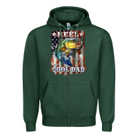 Sports Green Reel Cool Dad Bass Zipper Hoodie - LillyAllenDesigns