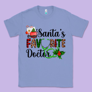 Santa's Favorite Doctor Classic Tee Designed By Adodesignshop