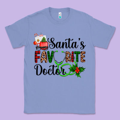 Santa's Favorite Doctor Classic Tee Designed By Adodesignshop