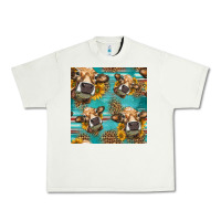 Pistachio western sunflowers cow seamless pattern Urban Heavy Tee - HRA Design Shop