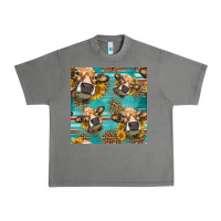 Tornado western sunflowers cow seamless pattern Urban Heavy Tee - HRA Design Shop
