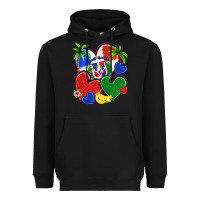 Black dominican repuclic hearts Heavyweight Hoodie - NancyCooperArtShop