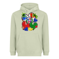 Matcha dominican repuclic hearts Heavyweight Hoodie - NancyCooperArtShop