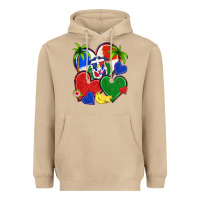 Mushroom dominican repuclic hearts Heavyweight Hoodie - NancyCooperArtShop