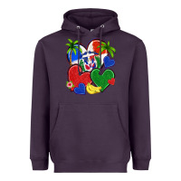 Plum dominican repuclic hearts Heavyweight Hoodie - NancyCooperArtShop