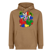 Toasted Coconut dominican repuclic hearts Heavyweight Hoodie - NancyCooperArtShop