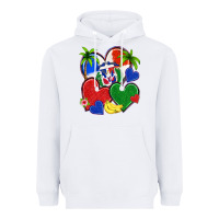 White dominican repuclic hearts Heavyweight Hoodie - NancyCooperArtShop