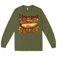 Army Green i love a good weiner Long Sleeve Tee - AdoDesignShop